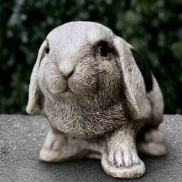 Fantasy Rabbit Statue Concrete Bunny Sculpture Cement Animal Decoration Handmade Art Rabbit Lover Gift Front Door Ornament Lover - thumbnail 4