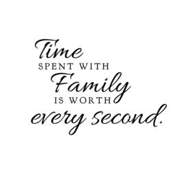 Time Spent With Family Quote - Vinyl Wall Art Decal Custom Stickers - thumbnail 2