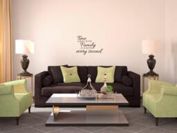 Time Spent With Family Quote - Vinyl Wall Art Decal Custom Stickers - thumbnail 1
