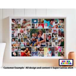 Customised 65 Picture Wedding Day Family Holiday Travel Memories Wall Art Photo Collage Display A2 A1 Poster Print Fathers Birthday Gift - thumbnail 4