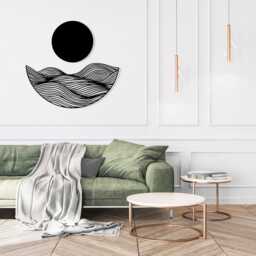 Metal Wall Art, Ocean Wave Sunset Decor, Minimalist Sea Scene, Modern Coastal Gift - thumbnail 3