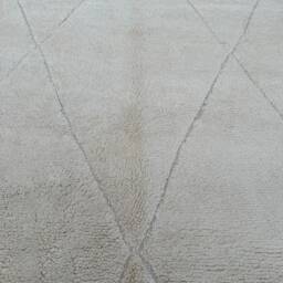 Handmade Berber Beni Ourain Rug Moroccan Lamb Wool Rug - 6.7 X 9.6 Ft - thumbnail 4