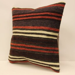 Pillow Covers Any Size Home Decor Decorative Cover Designer Red 18x18 Coral Kilim Lumbar Pillow 4Kbf-338 - thumbnail 3