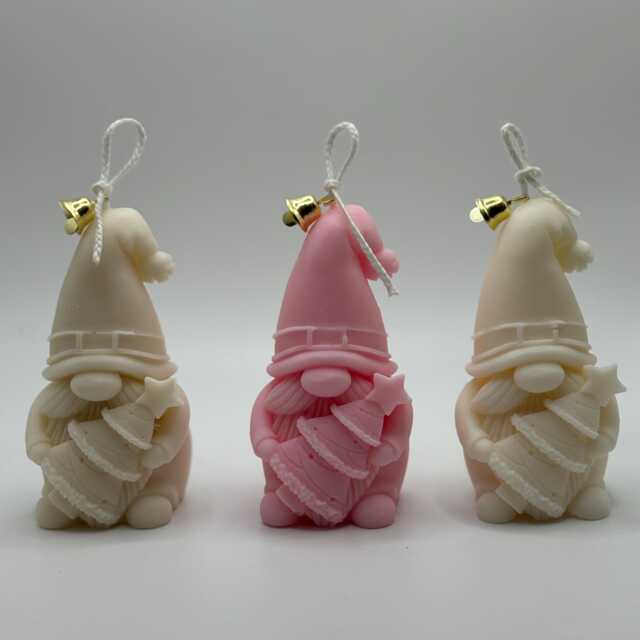 Gonk Candle With Christmas Tree Soy in Various Colours & Scents - image 1