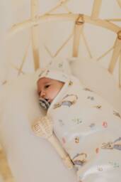 Peter Rabbit Organic Baby Blanket Set - Cotton With Hat, Soft & Warm Newborn Gift, Eco-Friendly, 0-6 Months - thumbnail 1