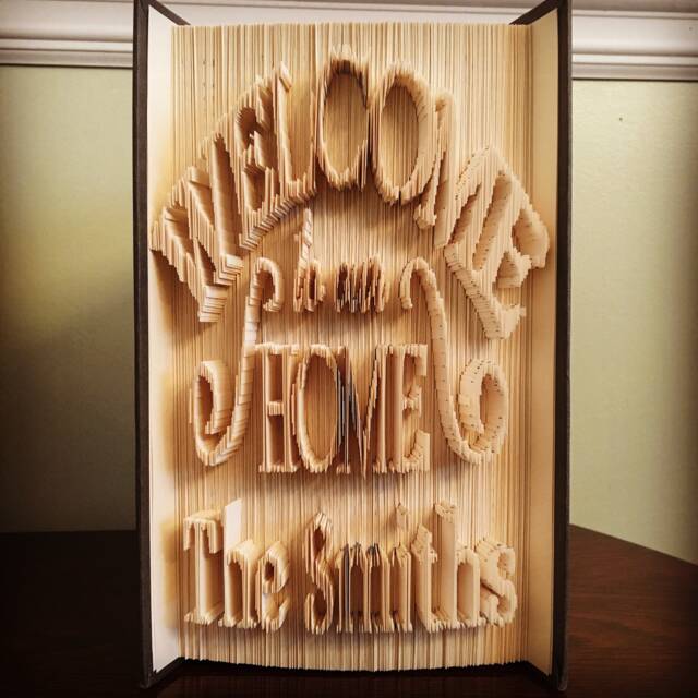 Custom Welcome To Our Home Book Folding