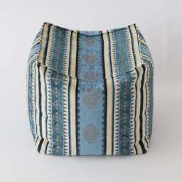 Kilim Bean Bag Pouf Cover F04 Turkish Moroccan Tribal Bohemian Square Kilim Rug Poef Puff Ottoman Footstool - thumbnail 1