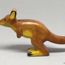 Toy Kangaroo Little Wooden Brown Colourful Standing Size 11, 0 X 6, 5 2, 2 cm - Bxhxs Approx. 25 Gr - thumbnail 2