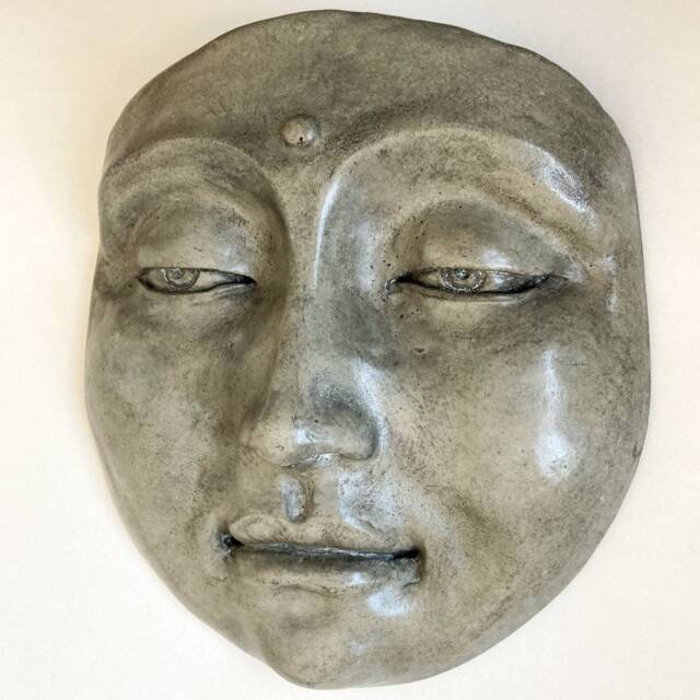 Buddha Zen Face, Healing Wall Sculpture, Handmade Artwork For Home Decor - image 1