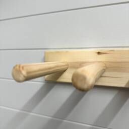 Wall Mounted Wellington Boot Storage Rack - Natural Wood - thumbnail 3