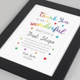 Personalised Rainbow Teacher Thank You Print - Custom School Or Nursery Gift End Of Term Appreciation Va160 - thumbnail 3