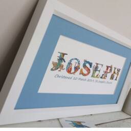 Personalised Jungle Animal Name Print Nursery Decor, Christening Gift - thumbnail 2