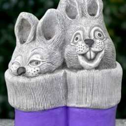 Fantasy Rabbit in Boots Statue Concrete Sculpture Outdoor Bunny Figure Cement Animal Decor Handmade Ornament Bunny Lover Gift - thumbnail 4
