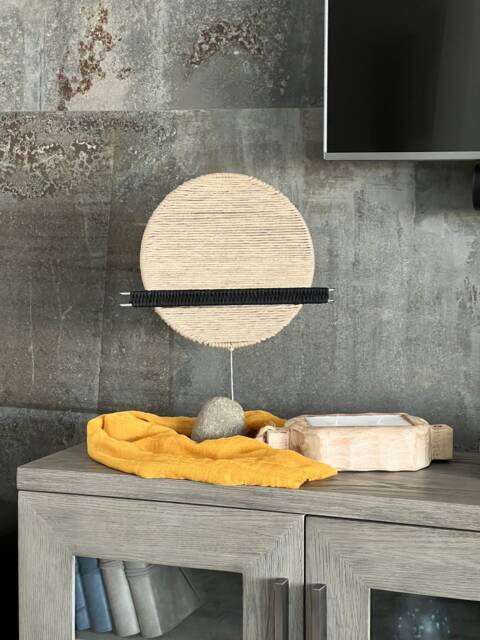Decorative Accents & Sculptures// Metal Sculptural Objects// Fiber Art// Table Accent// - image 1