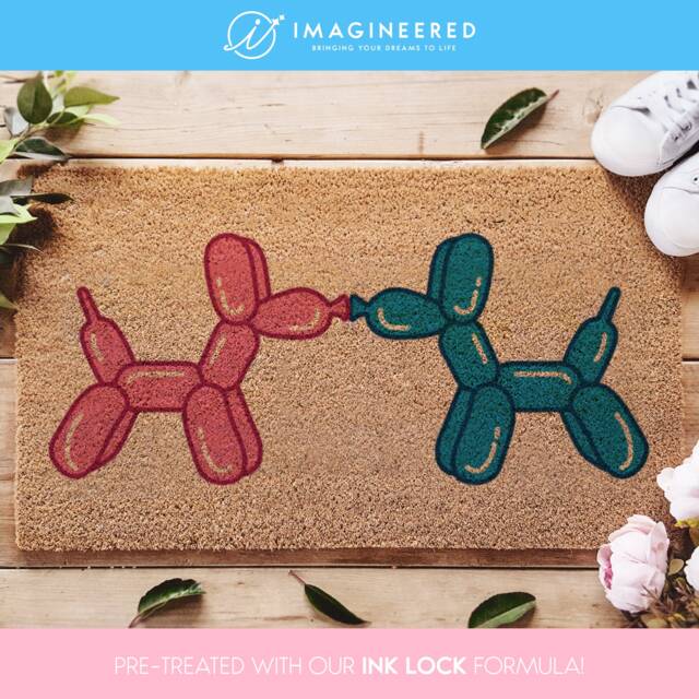 Adorable Balloon Dog Entrance Mat, Perfect For Animal Lovers, Cute & Funny Porch Decor - image 1