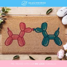 Adorable Balloon Dog Entrance Mat, Perfect For Animal Lovers, Cute & Funny Porch Decor