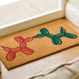 Adorable Balloon Dog Entrance Mat, Perfect For Animal Lovers, Cute & Funny Porch Decor - thumbnail 2