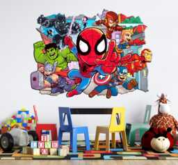 Kids Popular Characters Room Decorations Removable Wall Stickers Decal Home Decor Art Vinyl Mural Avg20 - thumbnail 1