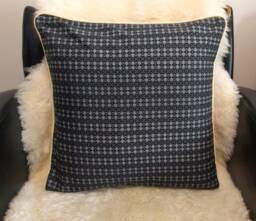 Piped Cushion Cover, Geometric Patterns, Cotton 40x40 cm - thumbnail 1