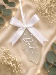 Memory Feather Bauble - Personalised Remembrance