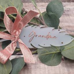 Memory Feather Bauble - Personalised Remembrance - thumbnail 2