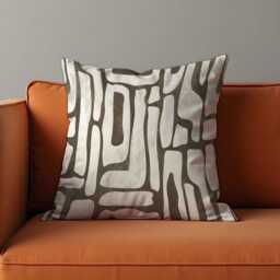 Modern Abstract Cushion Cover, Black & White Organic Line Pillow Case, Minimalist Monochrome Throw Contemporary Decor - thumbnail 4
