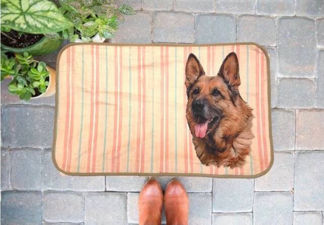German Shepherd Dog Mat, Animal Lover Gift, 15x21 - image 1