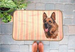 German Shepherd Dog Mat, Animal Lover Gift, 15x21 - thumbnail 1