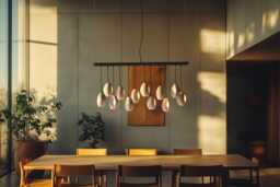 Handmade Ceramic Chandelier, Sculptural Modern Statement Light, Dining Room Fixture, Conchigliette - thumbnail 1