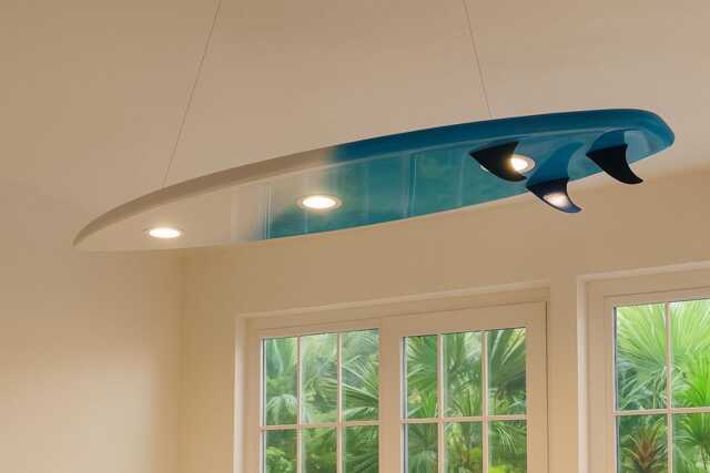 3 Fin Surfboard Pool Table Light - Led Billiard For Game Room - image 1