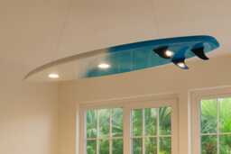3 Fin Surfboard Pool Table Light - Led Billiard For Game Room - thumbnail 1