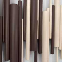 Handcrafted Wood Wall Sculpture - Japandi Dowel Slat Art, Neutral Geometric Decor - thumbnail 4