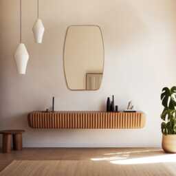 Aesthetic Wall Mirror, Irregular Bathroom Asymmetrical Mirror Home Decor, Gift For Wedding, Housewarming - thumbnail 1