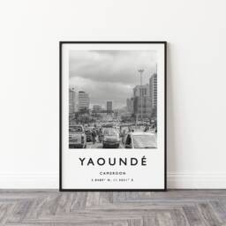 Yaound?? Cameroon Travel Poster African Wall Art Print - thumbnail 3