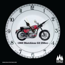 cmc 1960 Matchless G2 250Cc Single - Classic Motorcycle Collection Illustrated Fine Bone China Clock
