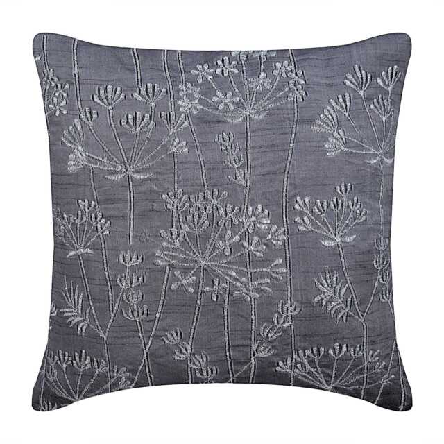 "Art Silk Charcoal Gray Sofa Pillow 16""x16" - image 1