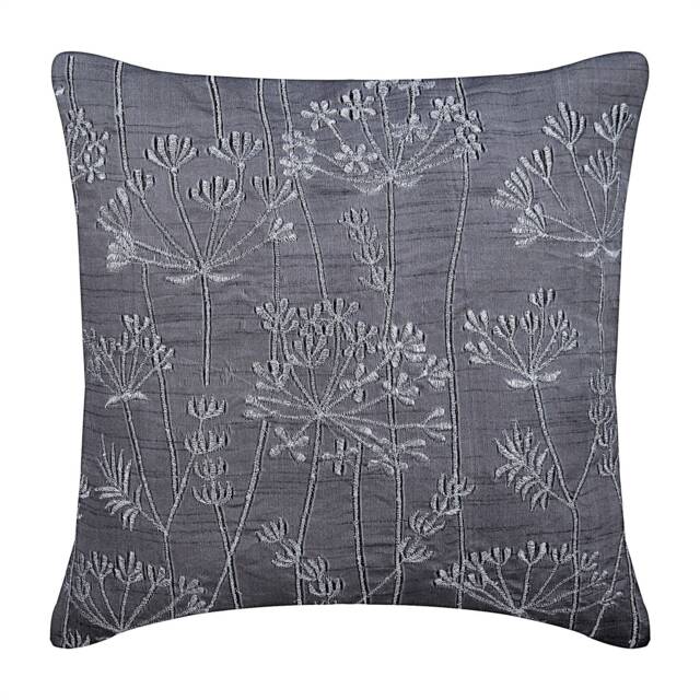 "Art Silk Charcoal Gray Sofa Pillow 16""x16" - image 1