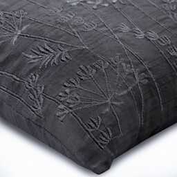 "Art Silk Charcoal Gray Sofa Pillow 16""x16" - thumbnail 2