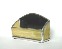 Black & Beige Stained Glass Business Card Holder - thumbnail 3