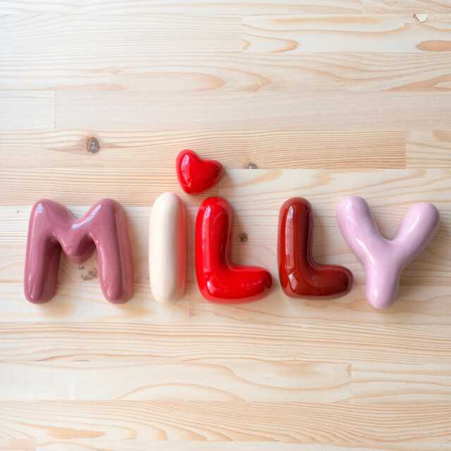 Handmade Ceramic Letter Nursery Wall Decor, Custom Name Sign - image 1