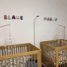 Handmade Ceramic Letter Nursery Wall Decor, Custom Name Sign - thumbnail 4