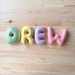 Handmade Ceramic Letter Nursery Wall Decor, Custom Name Sign - thumbnail 3