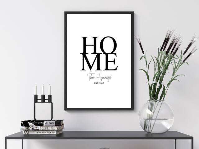 Home Personalised Print - New Home Custom Decor Gift Bespoke A5 A4 A3 Framed - image 1