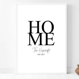 Home Personalised Print - New Home Custom Decor Gift Bespoke A5 A4 A3 Framed - thumbnail 3