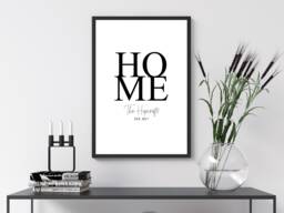 Home Personalised Print - New Home Custom Decor Gift Bespoke A5 A4 A3 Framed - thumbnail 1