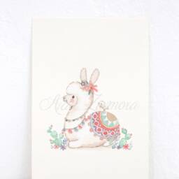 Llamas Wall Art, Llamas Girls Print, Alpacas Llamas & Alpacas, For Boys, Alpaca Decor, Aida Zamora - thumbnail 3