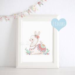Llamas Wall Art, Llamas Girls Print, Alpacas Llamas & Alpacas, For Boys, Alpaca Decor, Aida Zamora - thumbnail 1