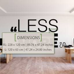 Less Is More Wall Decal Minimalist Office Decor - thumbnail 2