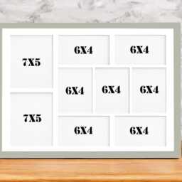 20x16 Inch 9 Opening Photo Collage Frame, Displays & Holds Seven 6x4 Photos & 2 7x5Inch Photos Multi Aperture Family Picture Frame - thumbnail 3