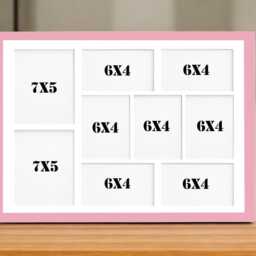 20x16 Inch 9 Opening Photo Collage Frame, Displays & Holds Seven 6x4 Photos & 2 7x5Inch Photos Multi Aperture Family Picture Frame - thumbnail 2